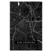 Mapa Los Angeles black, (26.7 x 40 cm)