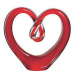 Leonardo EMOZIONE dekorační srdce červené 10 cm