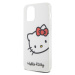 Zadní kryt Hello Kitty IML Head Logo pro Apple iPhone 12/12 Pro, bílá