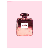 Ilustrace Chanel No.5 pink, Finlay & Noa, 30x40 cm