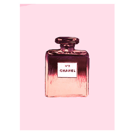 Ilustrace Chanel No.5 pink, Finlay & Noa, 30 × 40 cm