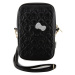 Kožená taška Hello Kitty PU Leather Quilted Pattern Kitty Head Logo Phone Bag, black