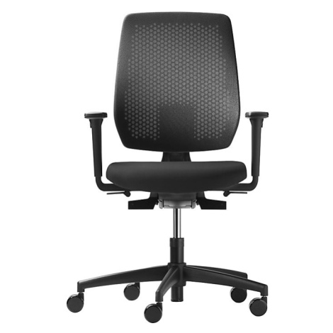 Dauphin Kancelářská otočná židle SPEED-O, membránové opěradlo, černá, s područkami