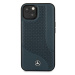 Mercedes MEHCP13MCDONA hard silikonové pouzdro iPhone 13 6.1" navy blue Leather Perforated Area