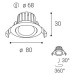 LED2 2231643DT MAX 2, B DIM 8W 4000K zápustné černé