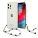 Guess GUHCP12MKPSWH hard silikonové pouzdro iPhone 12 / 12 Pro 6.1" transparent White Pearl