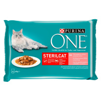 Purina ONE Sterilcat kapsičky pro kočky - s lososem a mrkví 4 x 85 g