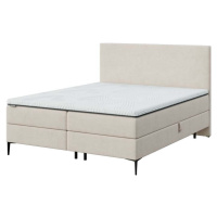 Béžová boxspring postel s úložným prostorem 180x200 cm Bufo – MESONICA