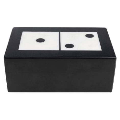 KARE Design Stolní hra Domino - černo bílá, 14x5cm