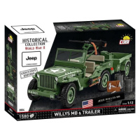 Cobi Willys MB s přívěsem a M2 dělo, 1:12, 1510 k