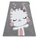 Dětský kusový koberec Petit Kitty cat grey 200x290 cm