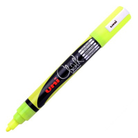 Křídový popisovač UNI s kulatým hrotem 1,8 - 2,5 mm - fluo-žlutý