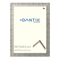 DANTIK rámeček 29,7 × 42, SARTORI kost.bílý plexi čiré