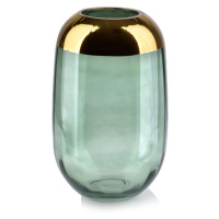 Mondex Skleněná váza Serenite 26 cm zelená
