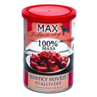 Max Deluxe Dog Kostky hovězí svaloviny konzerva pro psy 400g