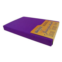 Brotex Jersey prostěradlo tmavě fialové, 160 × 200 cm