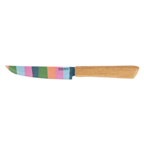 ERNESTO® Nůž s bambusovou rukojetí (sada nožů na zeleninu, růžová)