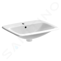 Geberit 500.306.01.1 - Umyvadlo 550x450 mm, s 1 otvorem pro baterii, s přepadem, bílá