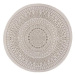 NORTHRUGS Kusový koberec Twin-Wendeteppiche 105475 Linen kruh, 140 × 140 cm