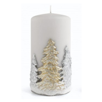 Mondex Dekorativní svíčka Winter Trees II šedá