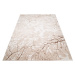 Jednoduchý moderní koberec béžový s hnědým motivem