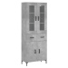 vidaXL Skříň highboard betonově šedá 69,5x34x180 cm kompozitní dřevo