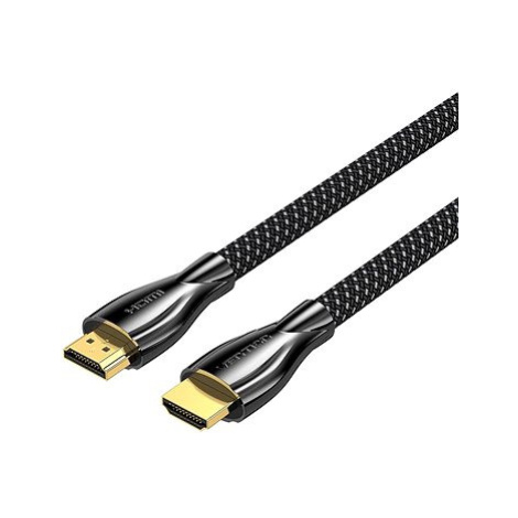 Vention Cotton Braided 4K HDMI Male to Male Cable 0.5M Black Zinc Alloy Type