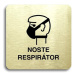 Accept Piktogram "noste respirátor II" (80 × 80 mm) (zlatá tabulka - černý tisk bez rámečku)