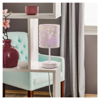 ONLI Stolní lampa Titilla v bílé barvě s fialovým stínidlem uvnitř