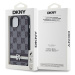 Zadní kryt DKNY PU Leather Checkered Pattern and Stripe pro Apple iPhone 14, černá