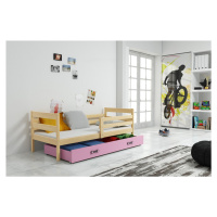 BMS Dětská jednolůžková postel s úložným prostorem ERYK | borovice Barva: Borovice / růžová, Roz