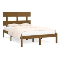 Rám postele medově hnědý masivní dřevo 200 × 200 cm, 3104696