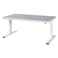 RAU Psací stůl s elektrickým přestavováním výšky, povlak z linolea, nosnost 300 kg, š x h 2000 x