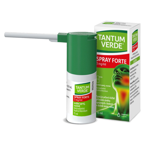 Tantum Verde Spray Forte 0,30% ústní sprej 15 ml