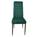 Sada 4 elegantních sametových židlí v zelené barvě