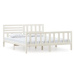 Rám postele bílý masivní dřevo 180 × 200 cm Super King, 3101169