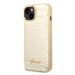 Guess GUHCP14MHGCRHD hard silikonové pouzdro iPhone 14 PLUS 6.7" gold Croco Collection