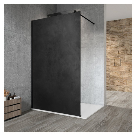 Sapho VARIO BLACK jednodílná sprchová zástěna k instalaci ke stěně, deska HPL Kara, 800 mm