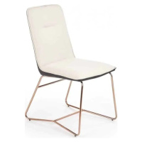 Halmar Jídelní židle K390 - krémová/zlatorůžová