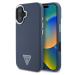 Guess PU Grained Triangle Logo kryt pro iPhone 16 modrý