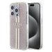 Pouzdro Guess IML 4G Gold Stripe zadní kryt Apple iPhone 15 PRO MAX Pink