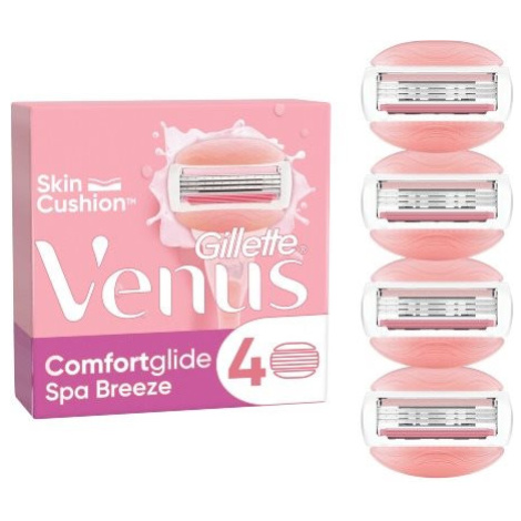 GILLETTE Venus ComfortGlide Spa Breeze, dámské náhradní hlavice, 4 ks