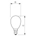 LED žárovka E14 PILA Classic Filament P45 2W (25W) teplá bílá (2700K)