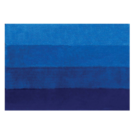 Spirella koupelnová předložka FOUR, modrá, polyester, protiskluzová, 60 x 90 cm