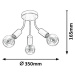 Rabalux stropní svítidlo Almus E27 3x MAX 60W černá 6808