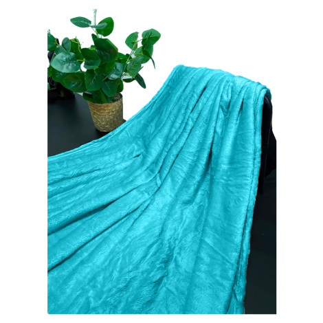 Mikroflanelová deka 150x200 cm tyrkysová