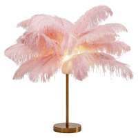 KARE Design Stolní lampa Feather Palm - růžová, 60cm