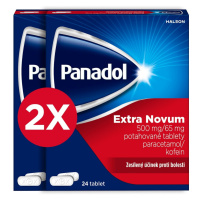 Panadol Extra Novum 500mg/65mg  tablety na bolest a snížení horečky 24 tablet - balení 2 ks