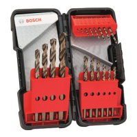 BOSCH 18dílná sada spirálových vrtáků do kovu HSS-Co, Toughbox, DIN 338, 135° 1–10 mm 2.607.017.