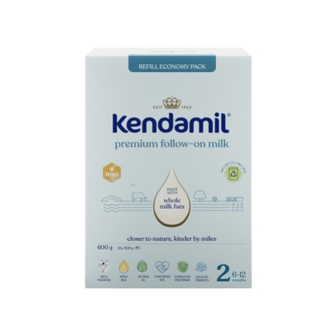 Kendamil Premium 2 pokračovací mléčná kojenecká výživa v prášku 2 x 300 g (600 g)